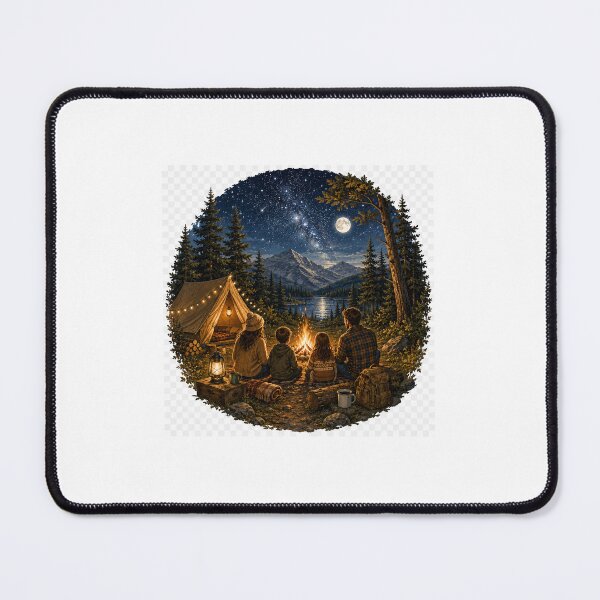 Item preview, Family Camping Under the Stars Cozy Adventure Design designed and sold by NestDesigns01.