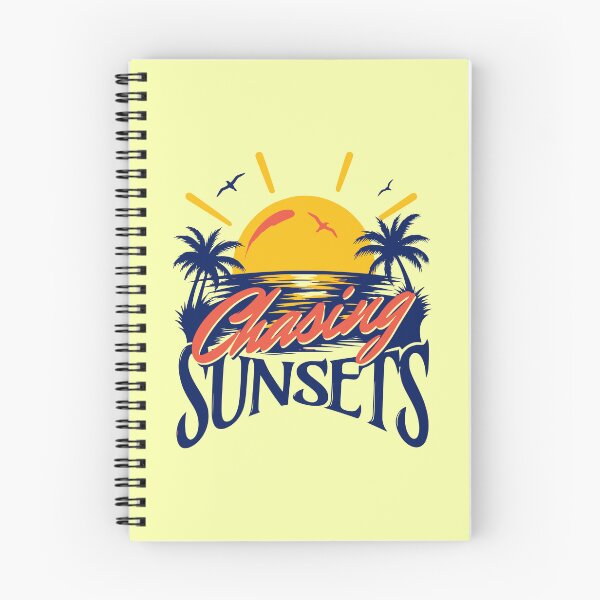 Item preview, Chasing Sunsets Retro Surfing Club Classic Navy Blue Tropical Graphic designed and sold by illeN-Art-World.