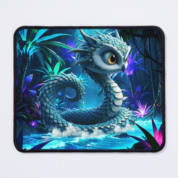 Item preview, Moonlit Jungle Guardian – Enchanted Owl Serpent Fantasy Art designed and sold by nicky2342.