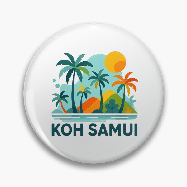 Item preview, Koh Samui Thailand Travel Souvenir - Tropical Beach & Palm Tree Art designed and sold by OzzFrequency.