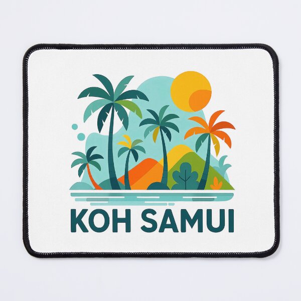Item preview, Koh Samui Thailand Travel Souvenir - Tropical Beach & Palm Tree Art designed and sold by OzzFrequency.