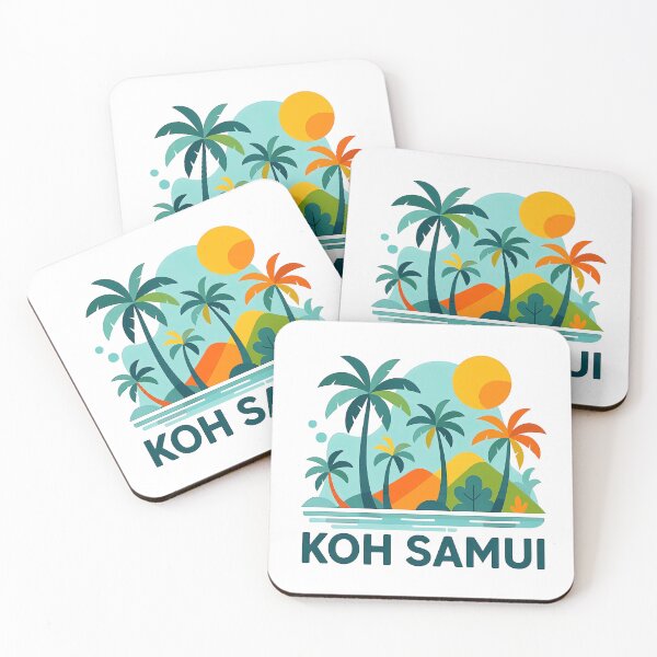 Item preview, Koh Samui Thailand Travel Souvenir - Tropical Beach & Palm Tree Art designed and sold by OzzFrequency.