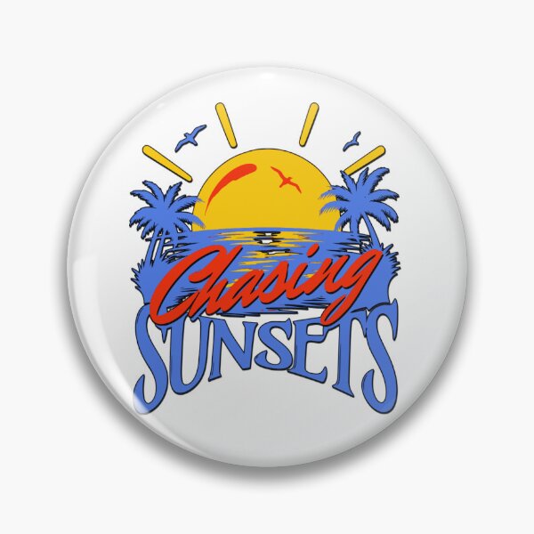 Item preview, Chasing Sunsets California Surf Beach Blue Ocean Palm Trees Art designed and sold by illeN-Art-World.