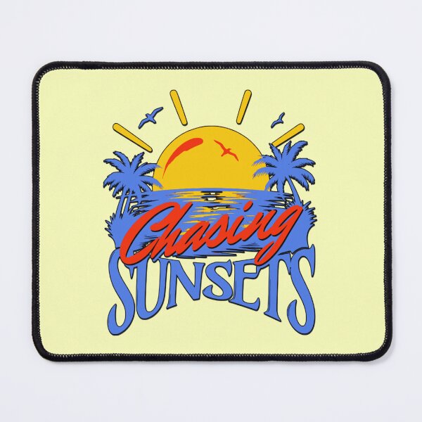 Item preview, Chasing Sunsets California Surf Beach Blue Ocean Palm Trees Art designed and sold by illeN-Art-World.