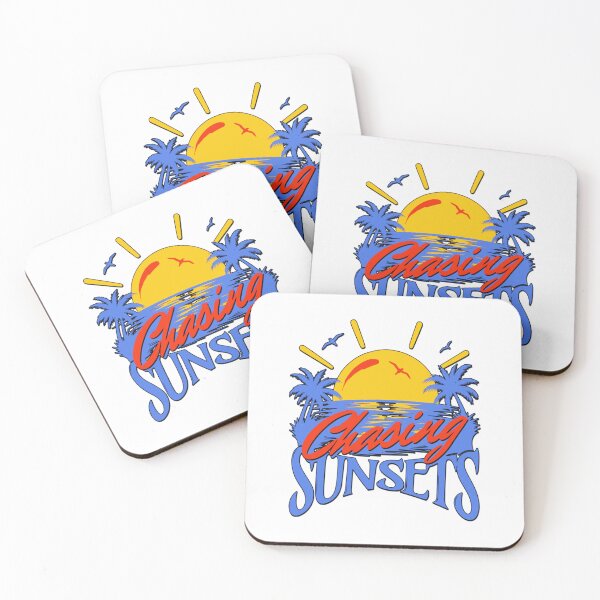 Item preview, Chasing Sunsets California Surf Beach Blue Ocean Palm Trees Art designed and sold by illeN-Art-World.