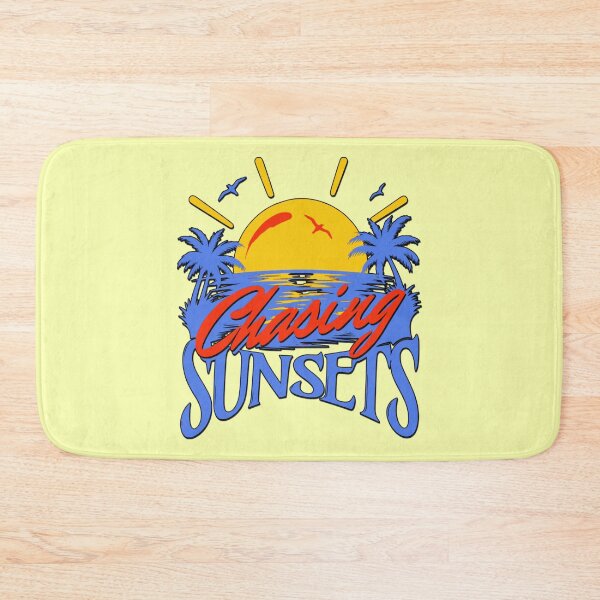 Item preview, Chasing Sunsets California Surf Beach Blue Ocean Palm Trees Art designed and sold by illeN-Art-World.