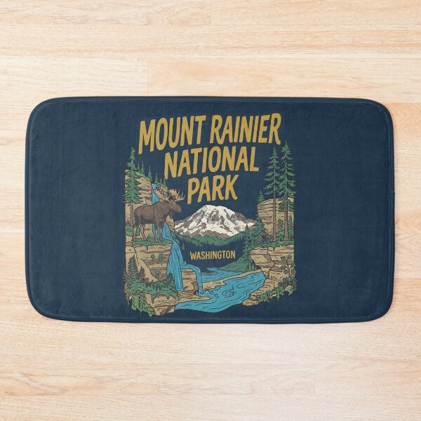 Item preview, Mount Rainier National Park Washington Cute Moose Landscape designed and sold by HowToCanadian.