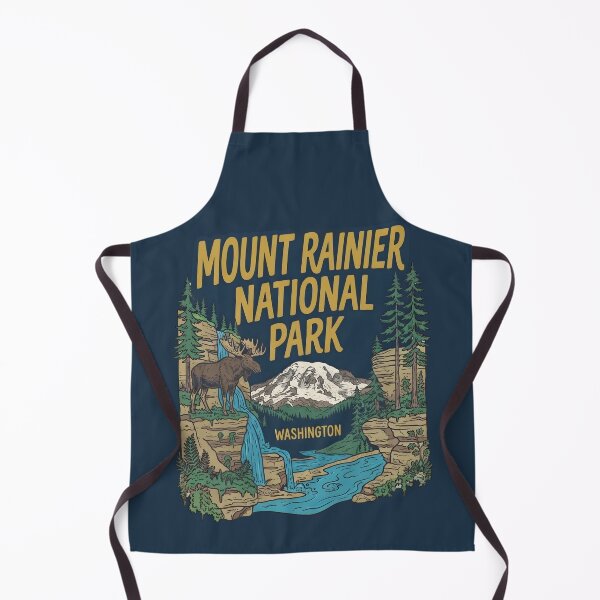 Item preview, Mount Rainier National Park Washington Cute Moose Landscape designed and sold by HowToCanadian.