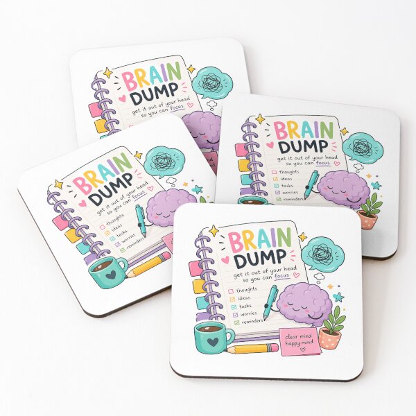 Item preview, Brain Dump Sticker | ADHD Productivity, Mental Clarity, Journaling & Cute Planner Design designed and sold by Pixanova.