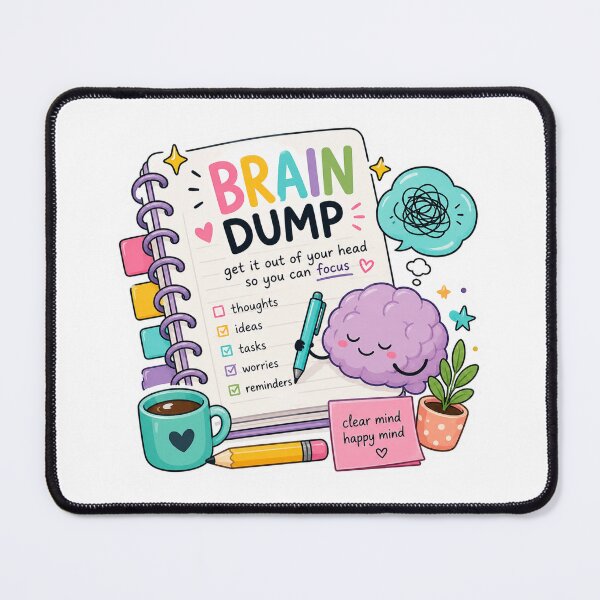 Item preview, Brain Dump Sticker | ADHD Productivity, Mental Clarity, Journaling & Cute Planner Design designed and sold by Pixanova.