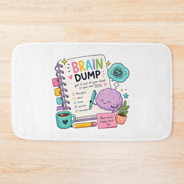 Item preview, Brain Dump Sticker | ADHD Productivity, Mental Clarity, Journaling & Cute Planner Design designed and sold by Pixanova.