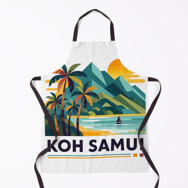 Item preview, Koh Samui Thailand Travel Souvenir - Tropical Beach & Palm Tree Art designed and sold by OzzFrequency.