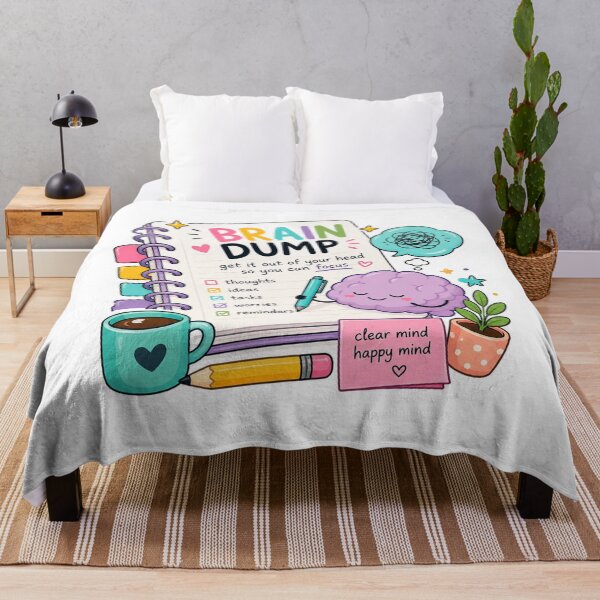 Item preview, Brain Dump Sticker | ADHD Productivity, Mental Clarity, Journaling & Cute Planner Design designed and sold by Pixanova.