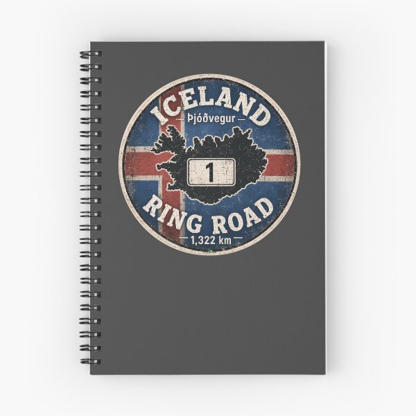 Item preview, Iceland Ring Road Route 1 Motorcycle Sticker TShirt 01 designed and sold by OuterShellUK.