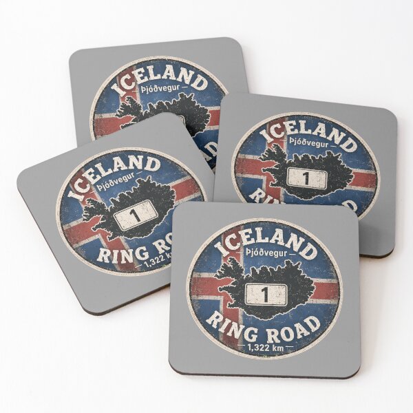 Item preview, Iceland Ring Road Route 1 Motorcycle Sticker TShirt 01 designed and sold by OuterShellUK.