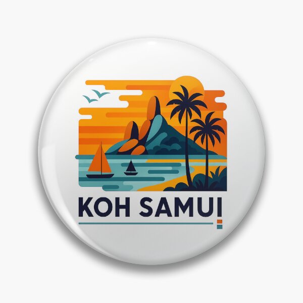 Item preview, Koh Samui Thailand Travel Souvenir - Tropical Beach & Palm Tree Art designed and sold by OzzFrequency.