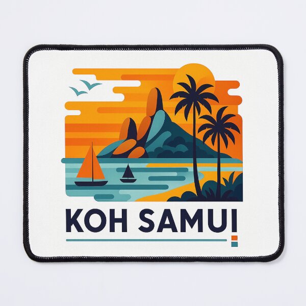 Item preview, Koh Samui Thailand Travel Souvenir - Tropical Beach & Palm Tree Art designed and sold by OzzFrequency.