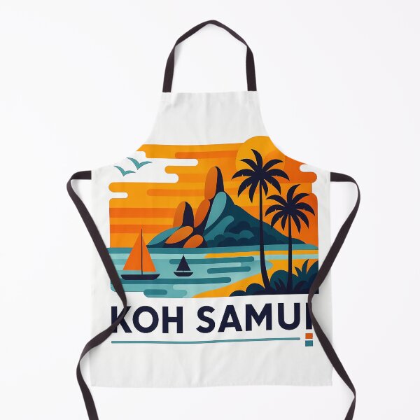 Item preview, Koh Samui Thailand Travel Souvenir - Tropical Beach & Palm Tree Art designed and sold by OzzFrequency.
