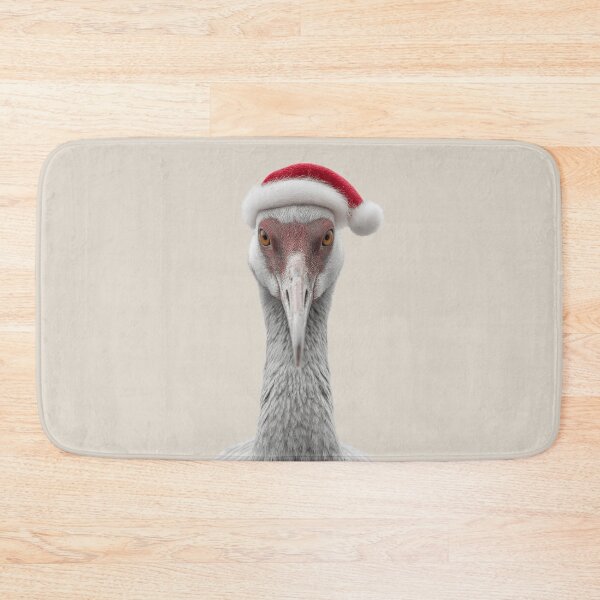 Item preview, Christmas Crane bird with Santa Hat designed and sold by LazyOwlStore.