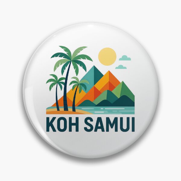 Item preview, Koh Samui Thailand Travel Souvenir - Tropical Beach & Palm Tree Art designed and sold by OzzFrequency.