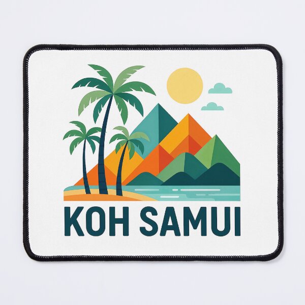 Item preview, Koh Samui Thailand Travel Souvenir - Tropical Beach & Palm Tree Art designed and sold by OzzFrequency.