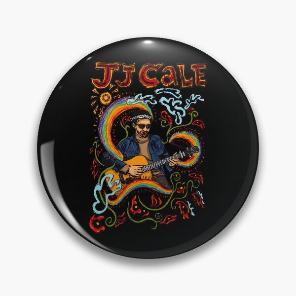 Item preview, JJ Cale Acoustic Guitarist Psychedelic Rainbow designed and sold by MissAngelina.
