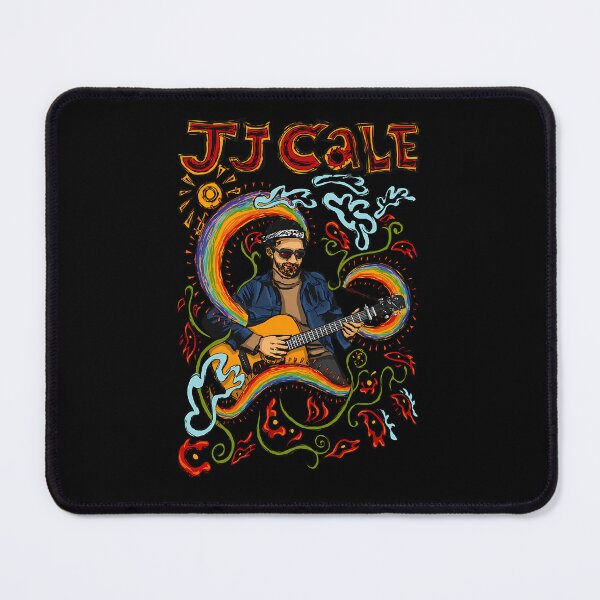 Item preview, JJ Cale Acoustic Guitarist Psychedelic Rainbow designed and sold by MissAngelina.