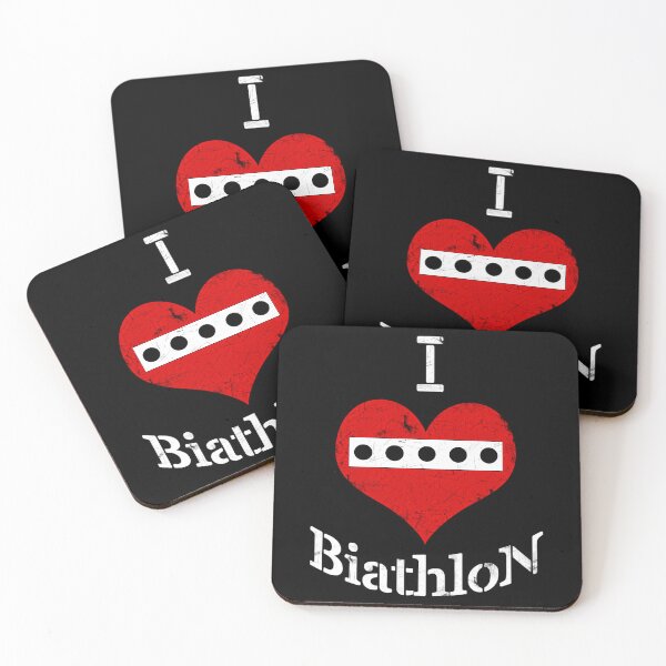 Item preview, I Love Biathlon Red Heart Target Sight designed and sold by MissAngelina.