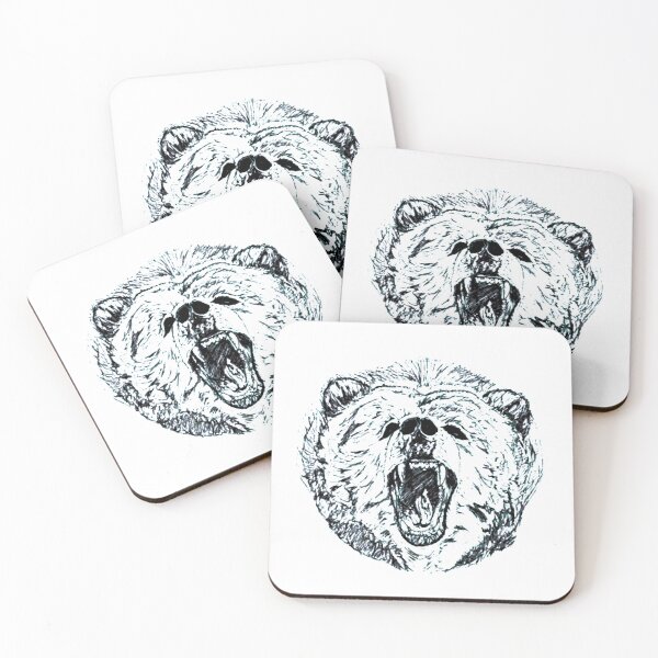 Item preview, bear roaring designed and sold by jgpartworkerltd.