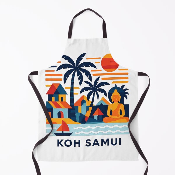 Item preview, Koh Samui Thailand Travel Souvenir - Tropical Beach & Palm Tree Art designed and sold by OzzFrequency.