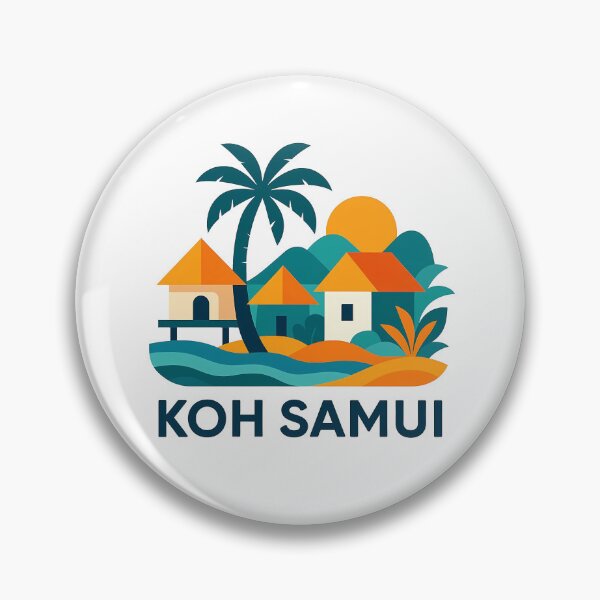 Item preview, Koh Samui Thailand Travel Souvenir - Tropical Beach & Palm Tree Art designed and sold by OzzFrequency.
