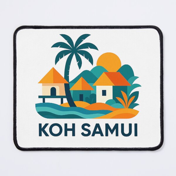 Item preview, Koh Samui Thailand Travel Souvenir - Tropical Beach & Palm Tree Art designed and sold by OzzFrequency.