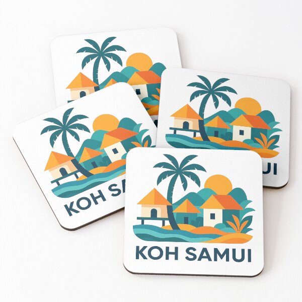 Item preview, Koh Samui Thailand Travel Souvenir - Tropical Beach & Palm Tree Art designed and sold by OzzFrequency.