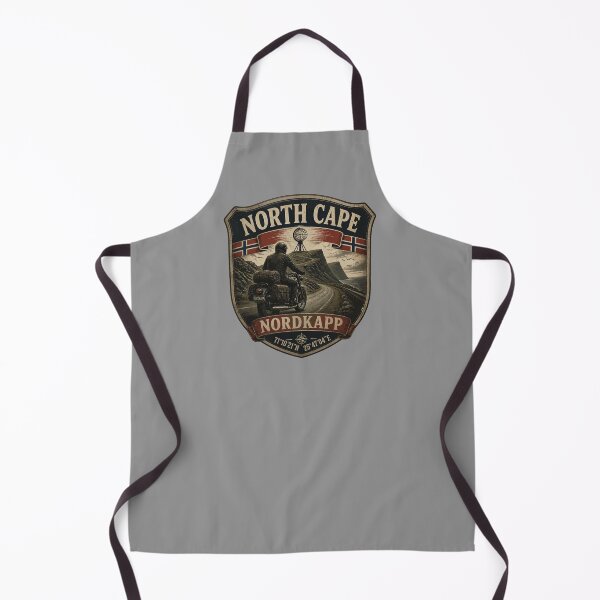 Item preview, Nordkapp North Cape Norway Motorcycle Sticker TShirt 14 designed and sold by OuterShellUK.