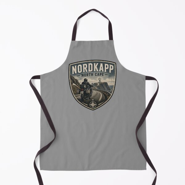 Item preview, Nordkapp North Cape Norway Motorcycle Sticker TShirt 15 designed and sold by OuterShellUK.