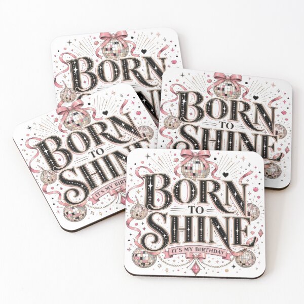 Item preview, Born to Shine It's My Birthday Disco Coquette Birthday Graphic designed and sold by Zabolotna_Art.