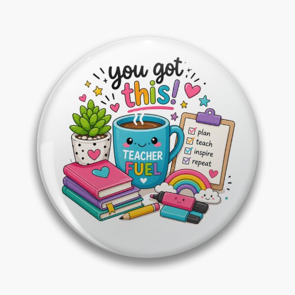 Item preview, You Got This Teacher Sticker | Cute Teacher Fuel, Classroom Motivation & Rainbow School Design designed and sold by Pixanova.