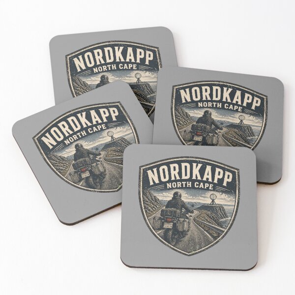 Item preview, Nordkapp North Cape Norway Motorcycle Sticker TShirt 16 designed and sold by OuterShellUK.
