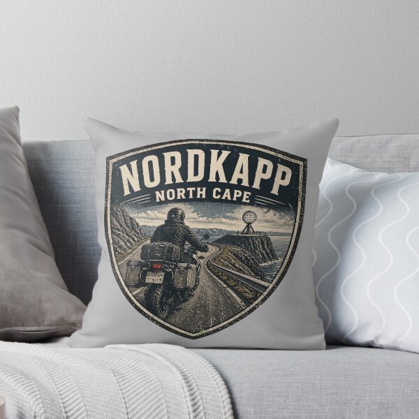 Item preview, Nordkapp North Cape Norway Motorcycle Sticker TShirt 16 designed and sold by OuterShellUK.
