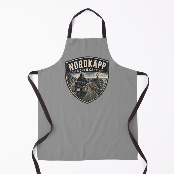 Item preview, Nordkapp North Cape Norway Motorcycle Sticker TShirt 16 designed and sold by OuterShellUK.