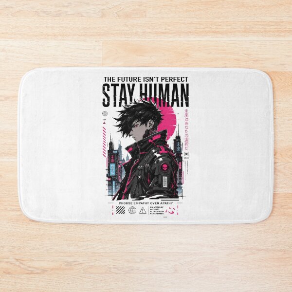 Item preview, Stay Human - Futuristic Cyberpunk Dystopian Graphic designed and sold by TontikDesign.