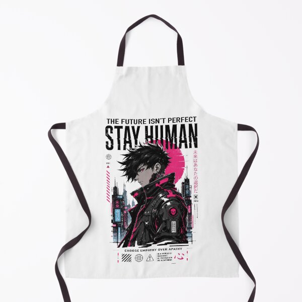 Item preview, Stay Human - Futuristic Cyberpunk Dystopian Graphic designed and sold by TontikDesign.