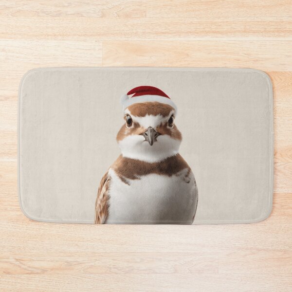 Item preview, Christmas Plover bird with Santa Hat designed and sold by LazyOwlStore.