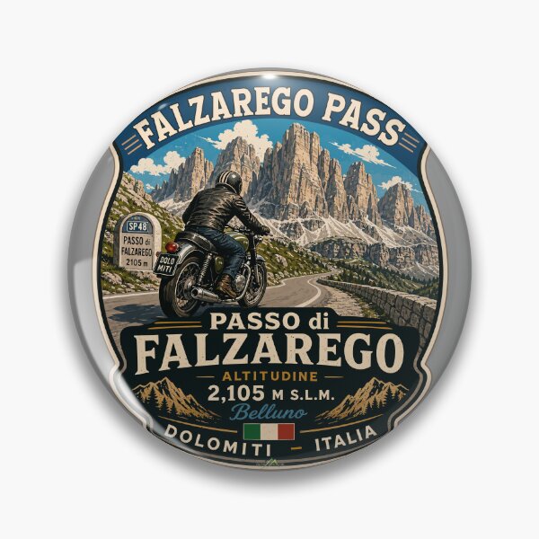Item preview, Falzarego Pass, Passo di Falzarego Italy Motorcycle Sticker TShirt 09 designed and sold by OuterShellUK.