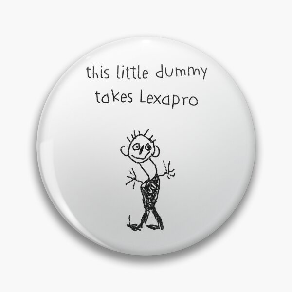 Item preview, Funny Mental Health Shirt This Little Dummy Takes Lexapro Doodle Medication Humor Anxiety Depression Humor designed and sold by RealLifeMerchies.