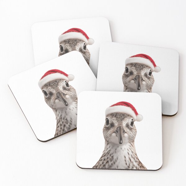 Item preview, Christmas Sandpiper bird with Santa Hat designed and sold by LazyOwlStore.