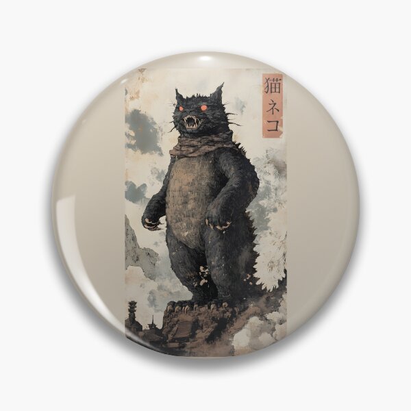 Item preview, Creepy Cat Monster Funny Retro Cat Lover Japanese Anime designed and sold by SecretDicer.