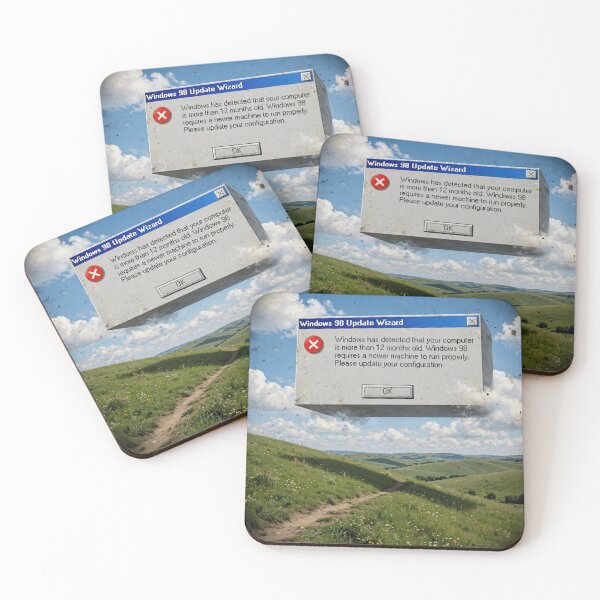Item preview, Windows 98 Update Wizard Over Rural Landscape designed and sold by Late Theory.