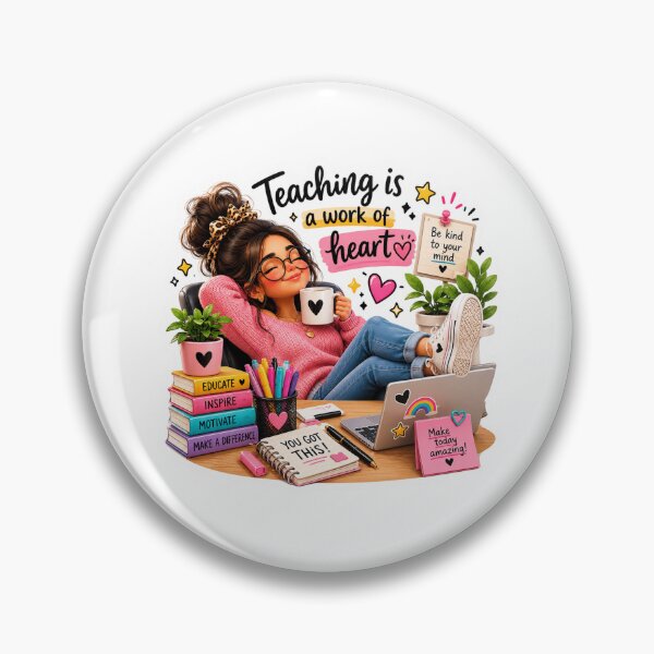 Item preview, Teaching Is a Work of Heart Sticker | Cute Teacher Life, Classroom Motivation & Teacher Appreciation Gift designed and sold by Pixanova.
