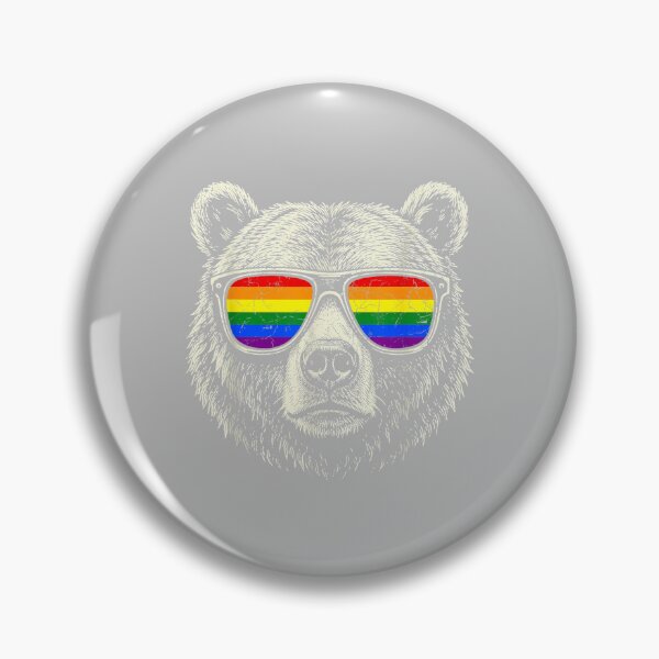 Item preview, Gay Pride Bear Sunglasses Rainbow Flag LGBTQ Ally LGBT Men designed and sold by ArleneRowe.